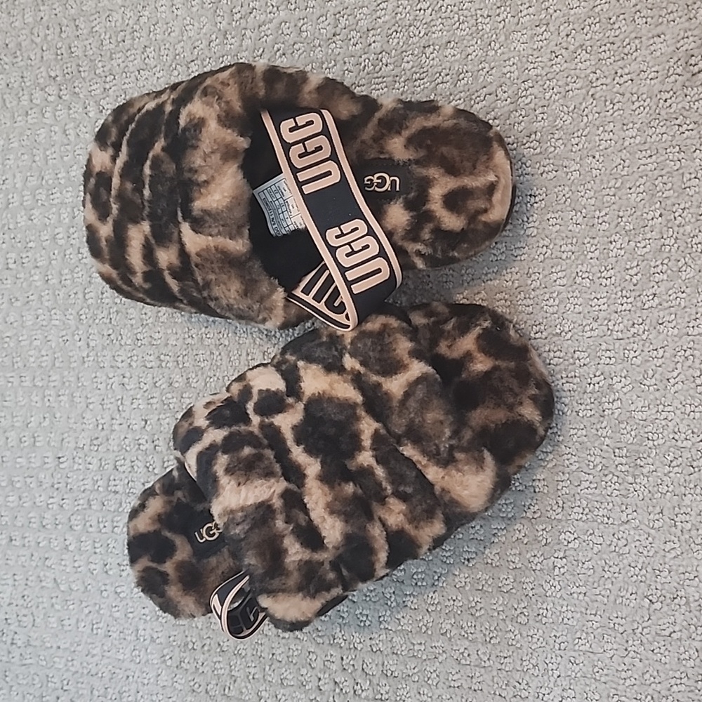 Cheetah print ugg sandals